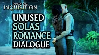 Dragon Age Inquisition  Unused Solas Romance Dialogue from the Waterfall Scene [upl. by Grubman]