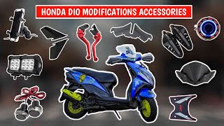 Honda Dio Scotty Complete Modifications Accessories  Dio Modified Accessories 2022 amp Buying Link [upl. by Elsie187]