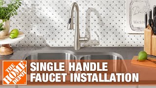 How to Replace a Kitchen Faucet With a Single Handle  The Home Depot [upl. by Jordain]