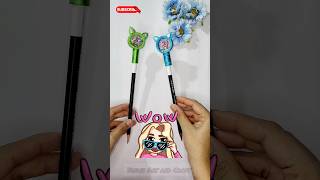 Diy Shaker Pencil Topperpen decoration ideasback to school craft shorts shortsfeed shortsvideo [upl. by Atimed847]