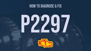 How to Diagnose and Fix P2297 Engine Code  OBD II Trouble Code Explain [upl. by Janeczka230]