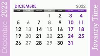 Calendario  Diciembre 2022 [upl. by Anelak]