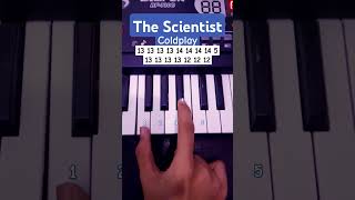 The Scientist  Coldplay Easy Piano Tutorial viral shorts [upl. by Karab]