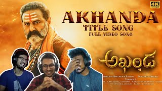 Akhanda Title Song Video Song Reaction  Nandamuri Balakrishna  Tamil [upl. by Ehtiaf]