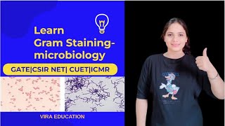 Gram Staining Technique microbiology for CSIR NET GATE CUET by Sonia Nain Vira Education [upl. by Ginnie703]