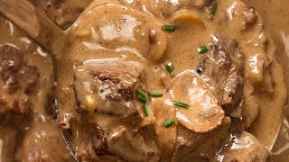 Slow Cooked Beef Stroganoff [upl. by Darrel]