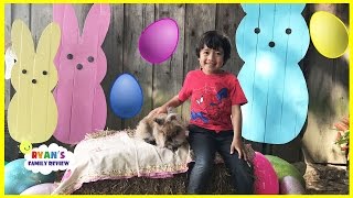 Easter Egg hunt for kids at Farm with Ryans family review [upl. by Ecinue620]