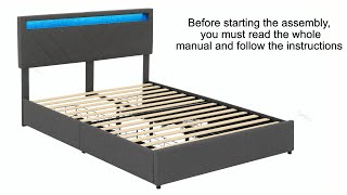 How to put together a King metal bed frame Super simple [upl. by Alemahs]