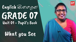 පාඩම 01  What you see Pupils Book English සිංහලෙන්  Grade 07 Re Uploaded [upl. by Burwell]