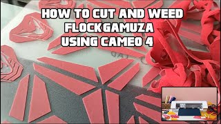 HOW TO CUT AND WEED FLOCKGAMUZA USING CAMEO 4 [upl. by Nnil]