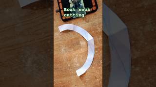 boat neck cuttingyoutubeshorts cuttingdiy neckdesign [upl. by Azirb]