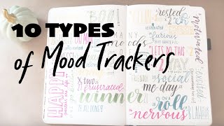 10 TYPES OF MOOD TRACKERS  Bullet Journaling for Mental Health [upl. by Ahsram387]