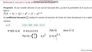 Loi binomiale  calculer à laide de la formule [upl. by Ahsikam]