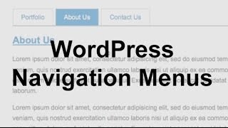 WordPress Navigation Menus Theme Development [upl. by Notkcorb]