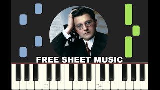 VALSE N°2 by Chostakovitch Piano Tutorial with free Sheet Music pdf [upl. by Regazzi724]