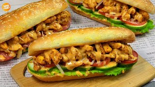 New Chicken SUBWAY Sandwich RecipeRamzan Recipe 2024 New Recipe 2024 Ramzan special recipes 2024 [upl. by Pas]