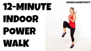 12Minute Fat Burning Power Walk Home Workout [upl. by Airpac]