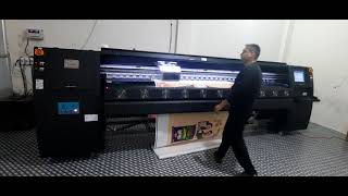 High Speed Powerjet Solvent Printer on Konica 512i Printheads with Matt Black Scratch Free Color [upl. by Bettzel217]