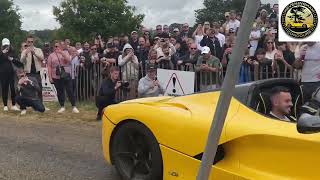 La Ferrari crash  hypercars and burnouts hevingham hall car festival [upl. by Bowles]