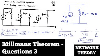 Millmans Theorem  Questions 3  Network Theorems  Network Theory [upl. by Marjy]