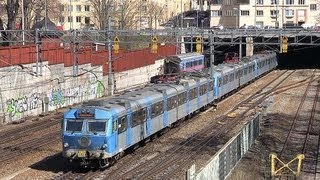 Tåg X10 pendeltåg vid Tanto i Stockholm [upl. by Acirret]