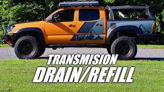 Toyota Tacoma Transmission Fluid Change DrainRefill Tutorial [upl. by Peonir]