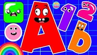 ABC 123 amp Shapes Learning Videos For Preschool  ABC And One Two Three  ABC Phonics Song [upl. by Azile267]