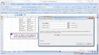 Comment comparer deux listes avec Excel 2007 [upl. by Okemak]