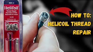 How To HeliCoil Thread Repair  Harley Davidson Sportster Derby Cover [upl. by Lebasiram]