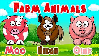 Farm Animals Song  Animal Songs for Toddlers  LittleKidsTV [upl. by Akem]