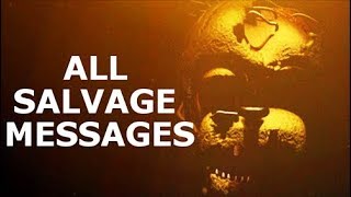 FNAF 6  All Salvage Messages Freddy Fazbears Pizzeria Simulator [upl. by Atinram]