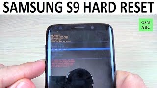 HARD RESET Samsung Galaxy S9 and NOTE 9 [upl. by Sidnee]