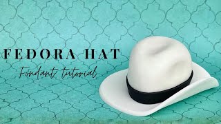 How to make a fondant a Fedora Hat weights and tools included [upl. by Orford430]