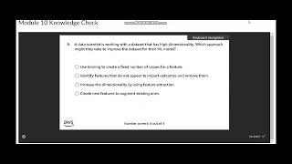 AWS Academy Data Engineering Module 10 Knowledge Check Answers [upl. by Lombardi]