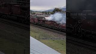 7 engines Revelstoke BC [upl. by Fawna]