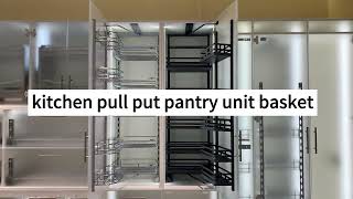 WELLMAX kitchen pull out pantry unit basket 5Layer flat iron larder unit for storage [upl. by Jump]