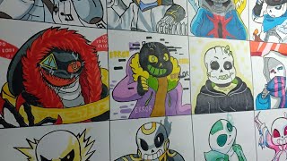 Draws Sans According To The Different Au UNDERTALE Vẽ Sans PART 8 [upl. by Anileva68]