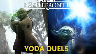 Epic Yoda Duels  Star Wars Battlefront II [upl. by Eira]