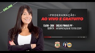 DICAS FINAIS PF Interpretação de Textos Cespe [upl. by Ielhsa]