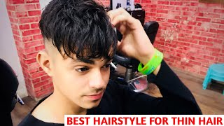 Best Hairstyle For Thin Hair  Messy Fringe Cut [upl. by Dugald]