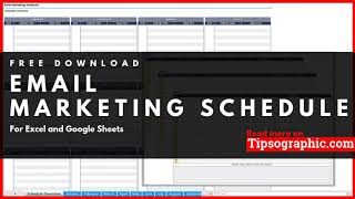 Email Marketing Schedule Template for Excel Free n Printable 🡆 httpbitly2Z7vJqh [upl. by Aidin]