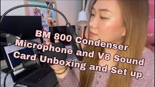 BM 800 Condenser Microphone and V8 Sound Card  Philippines [upl. by Matthus]