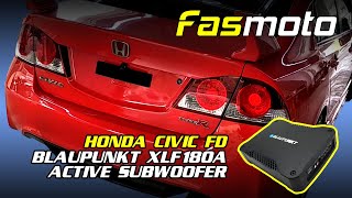 Honda Civic FD Blaupunkt XLF180A Underseat Subwoofer Install [upl. by Atiz197]