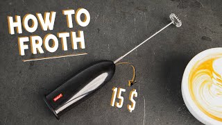 How To Make Latte Art with 15 Milk Frother [upl. by Sueahccaz9]