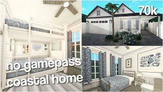 no gamepass coastal home 70k  roblox bloxburg [upl. by Aned]