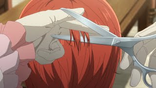 Mahoutsukai no Yome anime haircut scene 4K remaster and edit [upl. by Schnapp574]