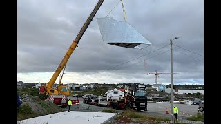 Krigsseilermonumentet quotBaugenquot ankommer Skudeneshavn [upl. by Eicnahc]