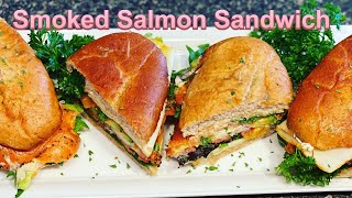 Smoked SALMON Sandwich 🥪 [upl. by Enneles]