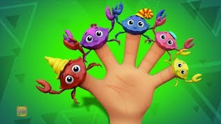 Crab Finger Family Nursery Rhymes  Baby Songs For Children [upl. by Luapnaej]