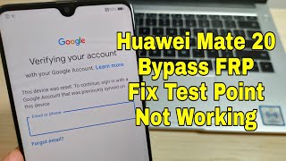 Huawei Mate 20 HMAL29 Remove Google Account Test point not working solution Unlocktool [upl. by Roer]